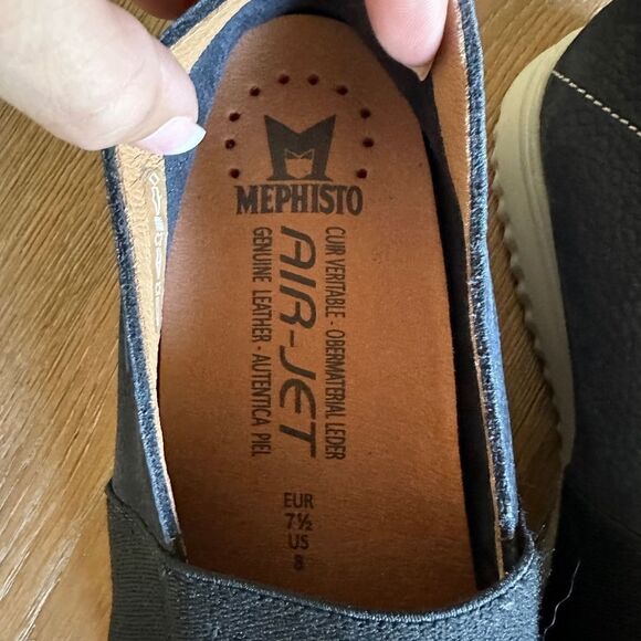 MEPHISTO Tilford Nubuck Slip-On Shoe Navy Comfort Walking Size 8 NEW main image 8